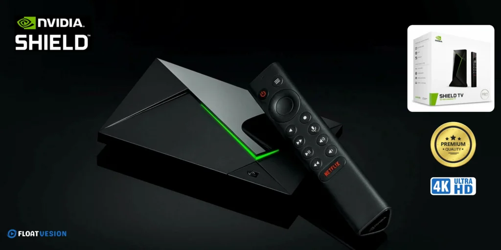 IPTV Setup on NVIDIA Shield (2026 Guide) – Easy, Fast & Buffer-Free Streaming 1 NVIDIA Shield TV Pro device with remote showing 4K Ultra HD IPTV streaming capabilities and premium Android TV performance